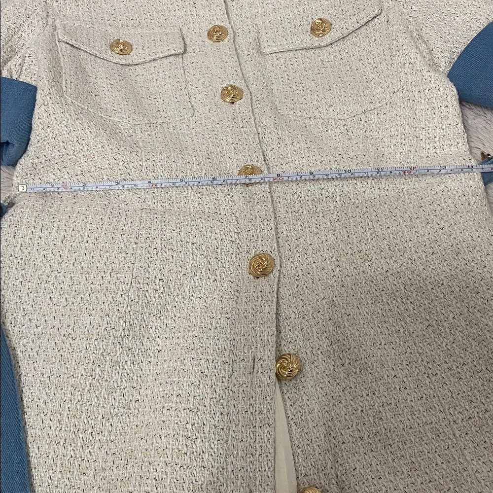 Avec Les Filles White and Blue Mini Dress - Picture 11 of 11